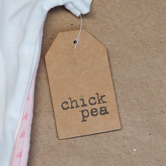 Chick Pea 3 PK Bodysuits 0-3M Pink - Picture 2 of 8